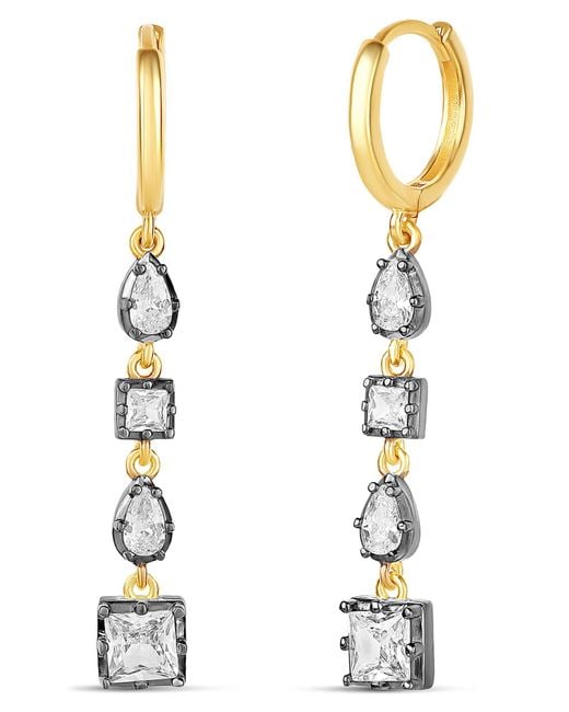 SHYMI Metallic Multi Shape Drop Earrings