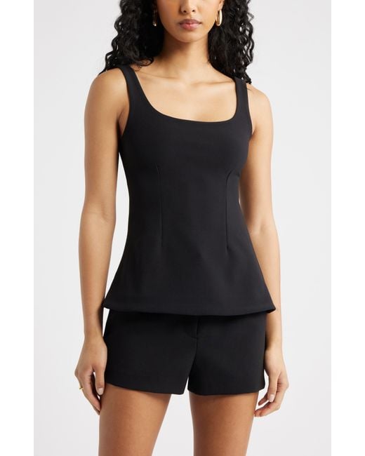 Open Edit Black Flared Tank