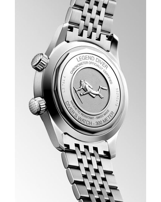 Longines Gray Legend Diver Automatic Bracelet Watch, 39Mm for men