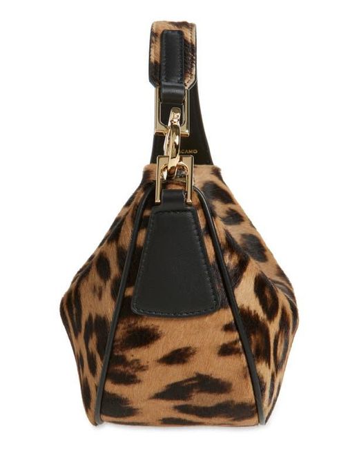 Ferragamo Brown Mini Smile Leather Top Handle Bag