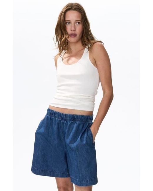 H&M Blue Denim Pull-On Shorts