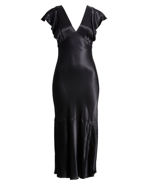 Rails Black Dina Flutter Sleeve Midi Dress