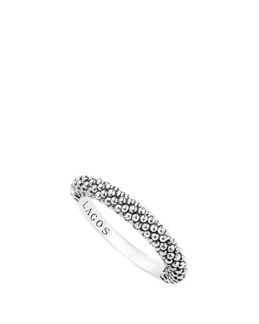 Lagos White Caviar Stacking Ring