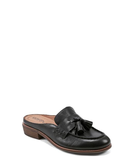 Earth Black Everett Tassle Mule