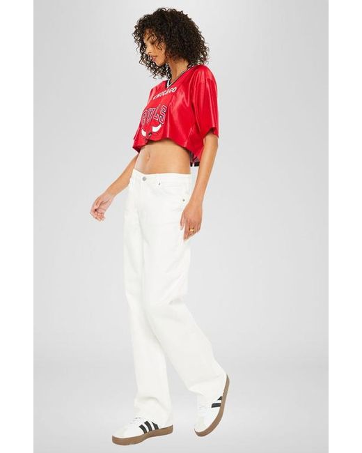 Kancan White Penny Low Slung Baggy Jeans