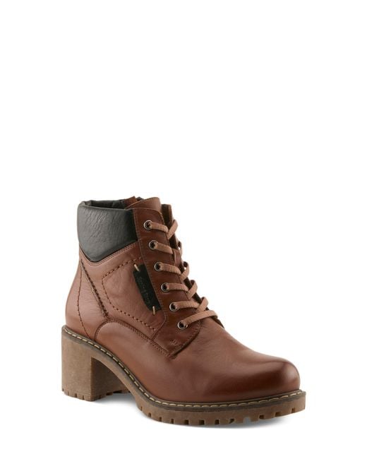 Spring Step Brown Alpina Leather Bootie