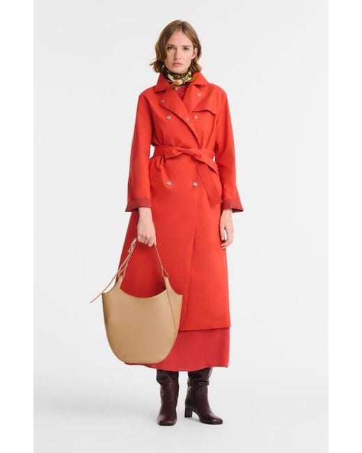 Longchamp Brown Large Le Foulonne Leather Hobo Bag