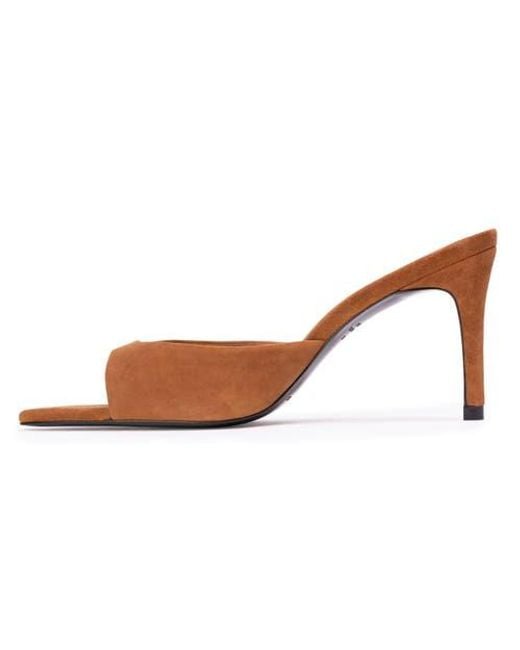 Black Suede Studio Brown Brea 80 Suede Mule