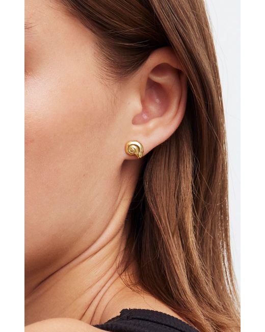 Madewell Metallic Nautilus Stud Earrings