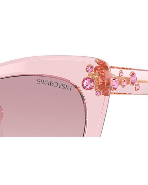 Swarovski Pink 55mm Cat Eye Sunglasses for men