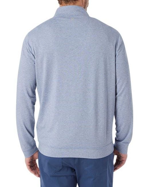 Fair Harbor Blue Compass Performance Quarter Zip for men