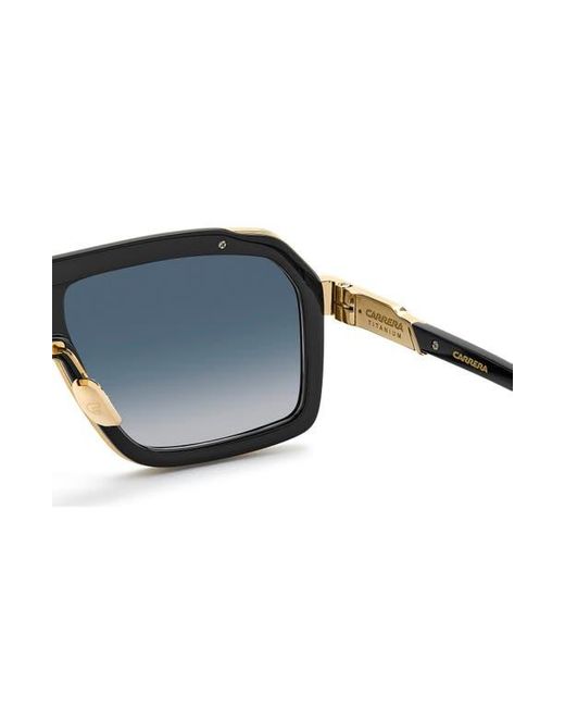 Carrera Blue 60Mm Gradient Rectangular Sunglasses for men
