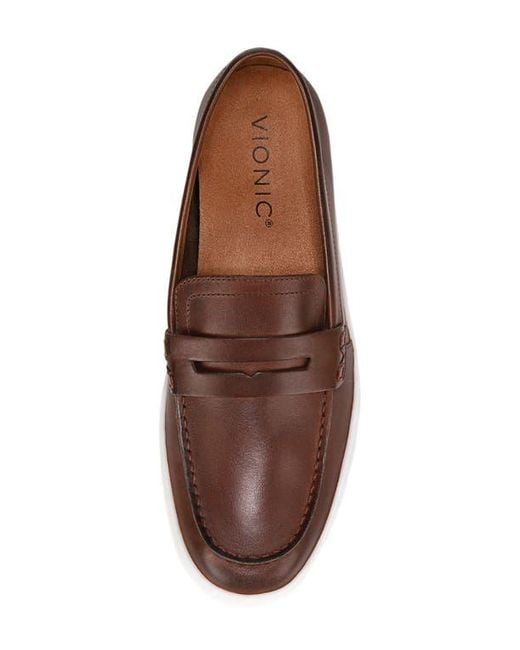 Vionic Brown Uptown Penny Loafer for men