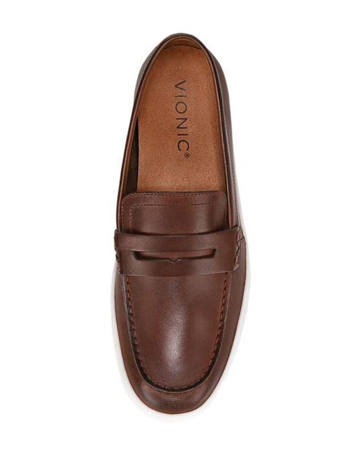 Vionic Brown Uptown Penny Loafer for men