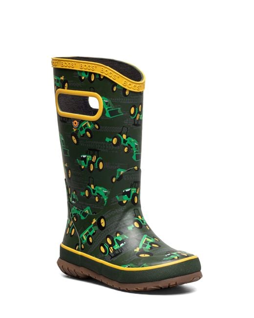 Bogs Green Kids' Waterproof Rain Boot