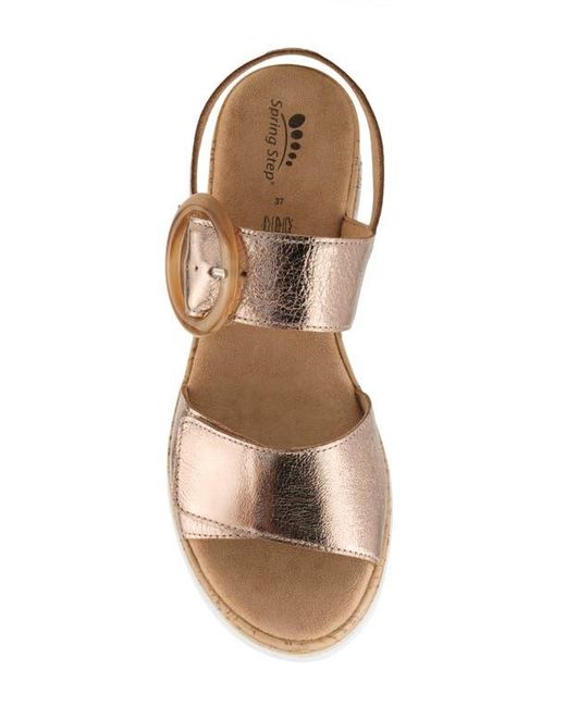 Spring Step Brown Abarah Slingback Platform Sandal