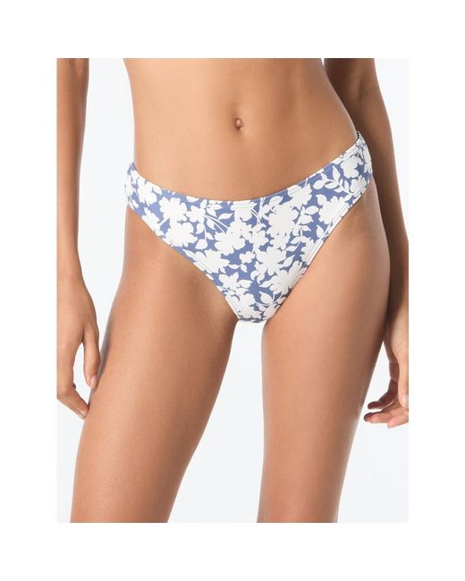 MICHAEL Michael Kors Blue Monotone Floral Classic Bikini Bottom