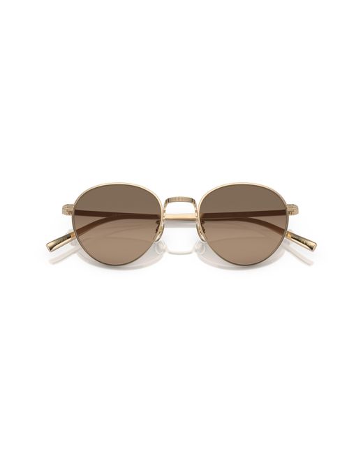 Oliver Peoples Metallic 49mm Small Polarized Phantos Sunglasses for men