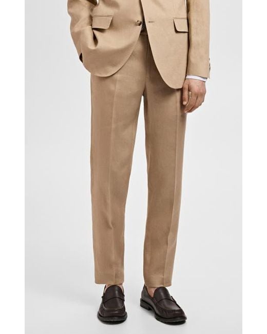 Mango Men's Natural Slim Fit Suit Pants