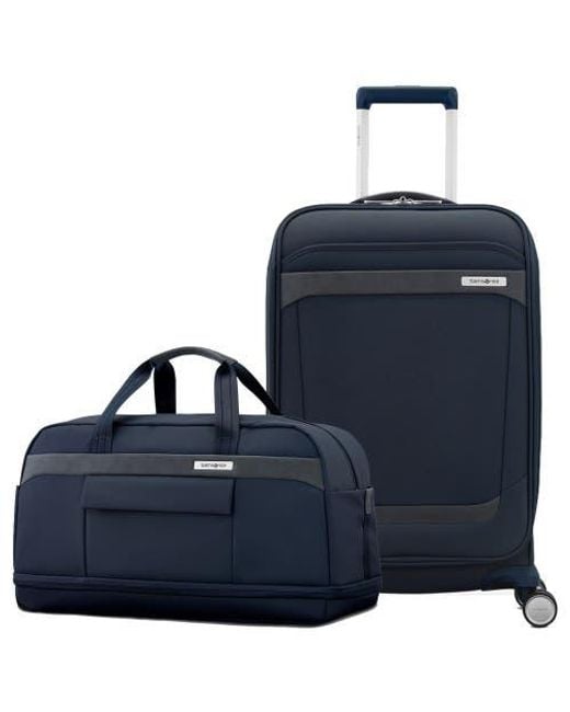 Samsonite Blue Elevation Softside 2 Piece Set Duffel & Expandable 22 Carry On Lugage