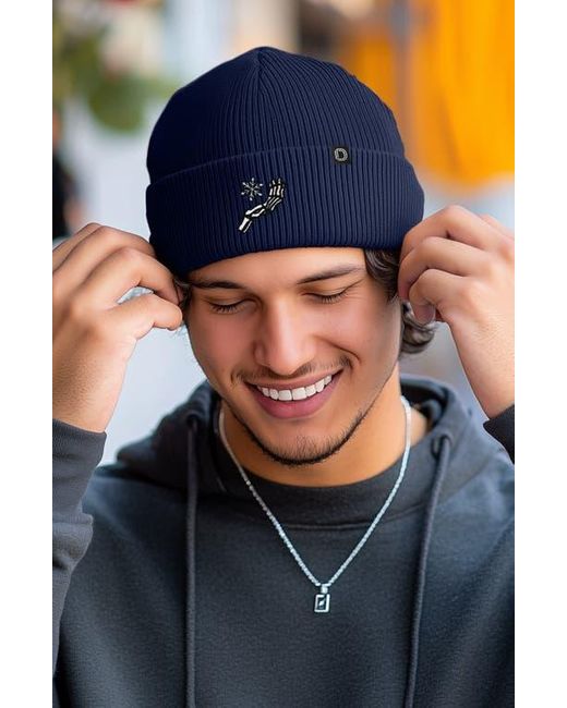 Alix Blue Chill Touch Beanie for men