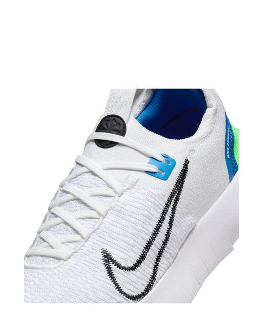 Nike White Free Run Flyknit Next Nature Running Shoe for men