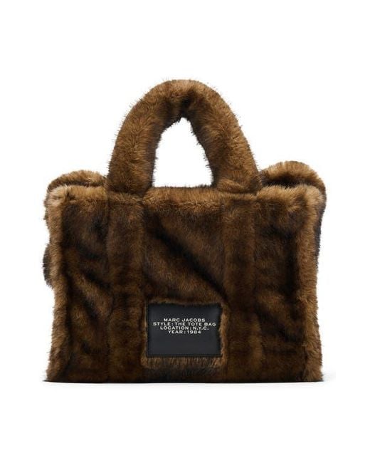Marc Jacobs Brown The Medium Teddy Faux Fur Tote
