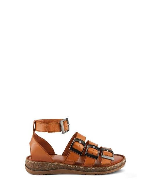 Spring Step Brown Alexcia Ankle Strap Sandal