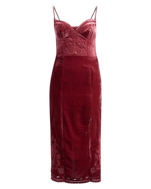 Farm Rio Red Floral Cut Out Party Dress