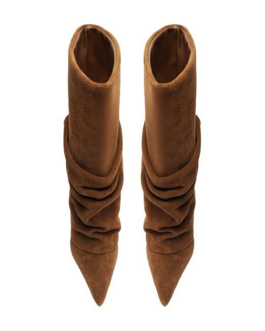 SCHUTZ SHOES Brown Mikki Up Cloak Pointed Toe Boot