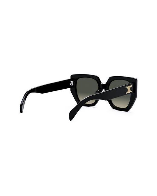 Céline Black Triomphe 55mm Gradient Butterfly Sunglasses