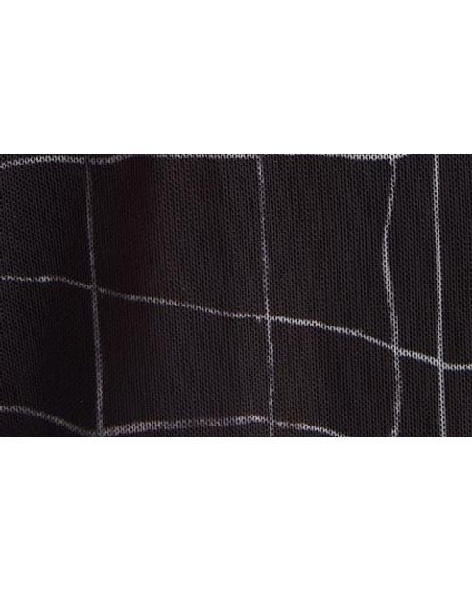 Acne Black Elway Suit Trompe L'Oeil Print Long Sleeve Mesh T-Shirt for men