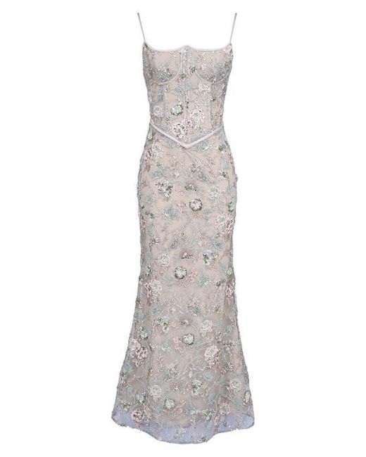 house of cb silver sequin dress Clothing: Maxi Dresses: 'Naima' Silver Sheer Embellished Beaded Corset Maxi Dress