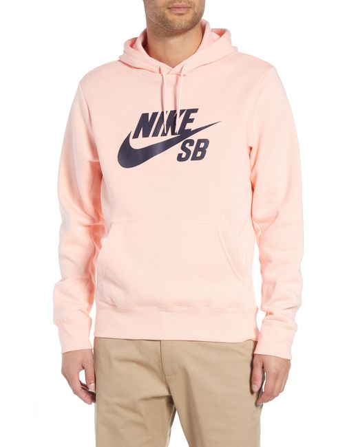 Nike Pink Icon Essential Hoodie for men