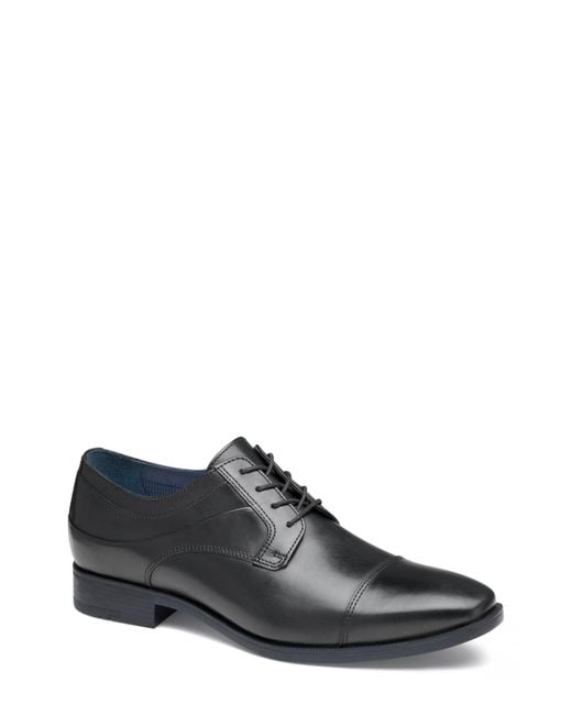 Johnston & Murphy Black Gibbons Cap Toe Derby for men