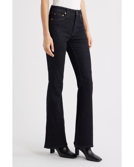 Rag & Bone Blue Flexi Dahlia Mid Rise Flare Jeans