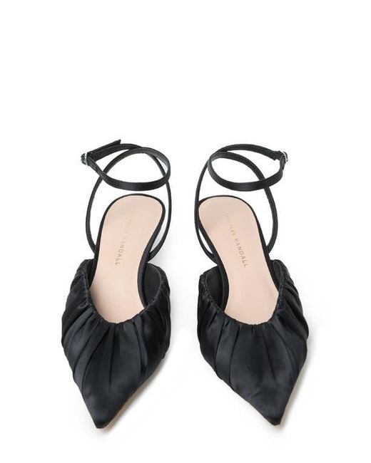 Loeffler Randall Black Rio Ankle Strap Pointed Toe Pump
