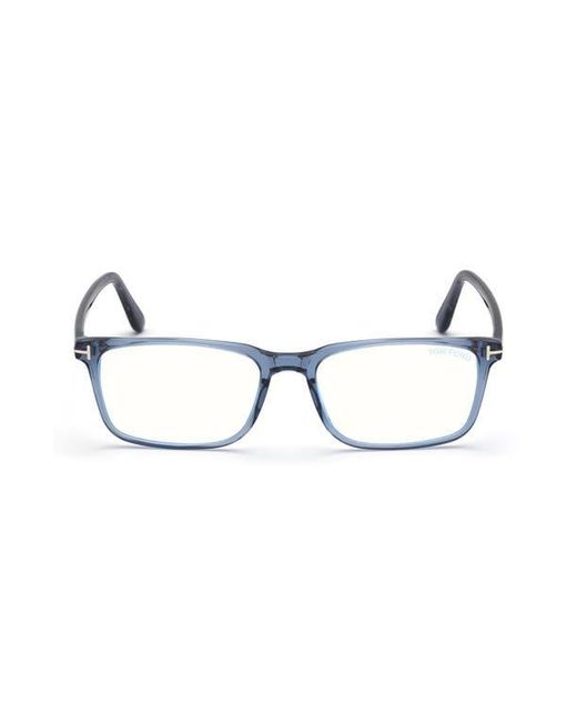 Tom Ford Multicolor 56Mm Rectangular Light Blocking Optical Glasses for men