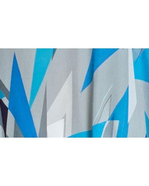 Apny Blue Half Placket Top