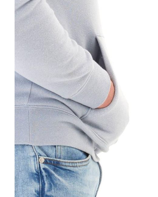 Threads For Thought Blue Fleece Pullover Hoodie for men