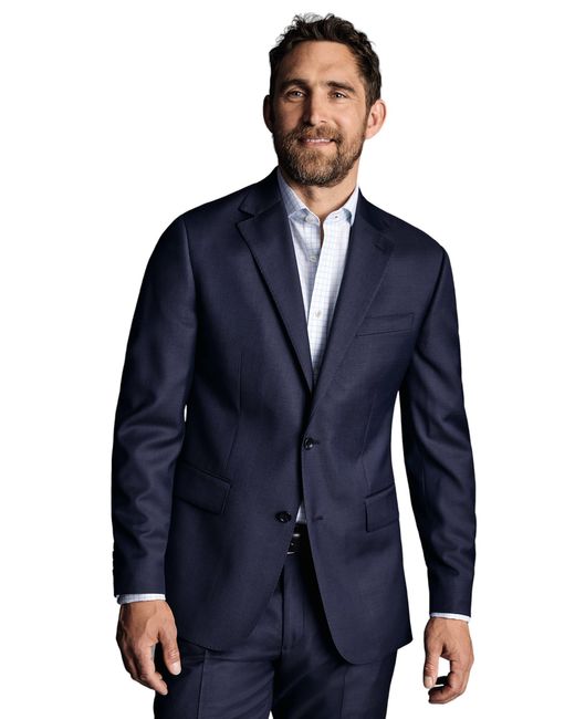 Charles Tyrwhitt Blue Slim Fit Natural Stretch Twill Suit Jacket for men