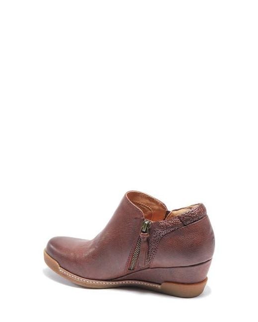 HALSA FOOTWEAR Brown Devina Wedge Bootie