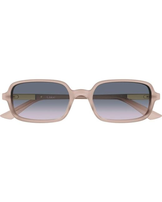Chloé Gray 53Mm Gradient Rectangular Sunglasses