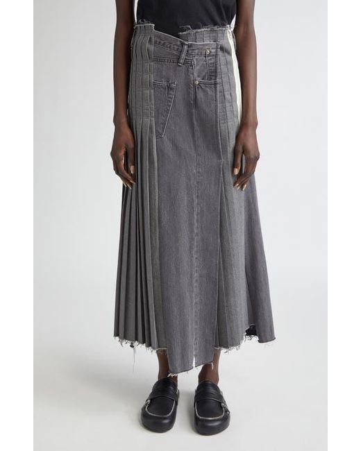 Kuro Gray Remake Denim Mark Vi Maxi Skirt