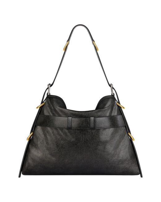 Givenchy Black Medium Voyou Boyfriend Leather Hobo Bag