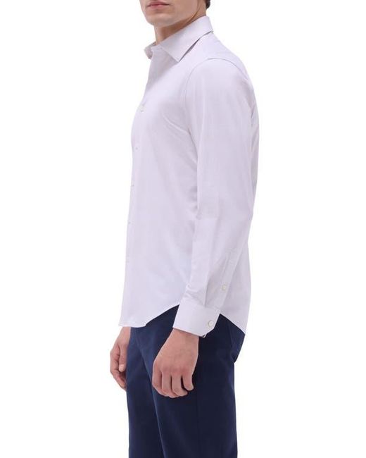 Bugatchi Purple Jimmy Ooohcotton Print Button-Up Shirt for men