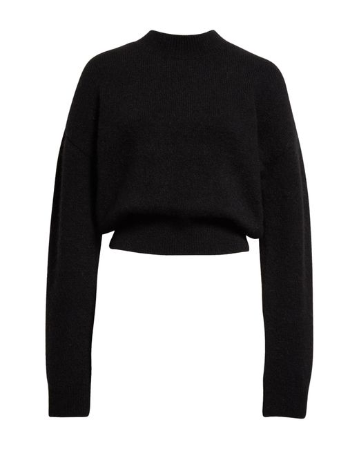 Jacquemus Black La Maille Logo Jacquard Alpaca & Merino Wool Blend Sweater