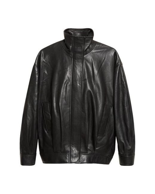 Arma Black Paula Leather Bomber Jacket
