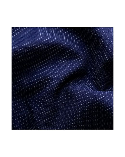 Eton of Sweden Blue Contemporary Fit Pin Dot Organic Cotton Dress Shirt for men