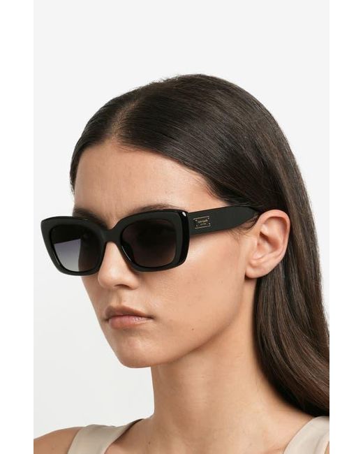 Kate Spade Black Jenell 51Mm Gradient Rectangular Sunglasses